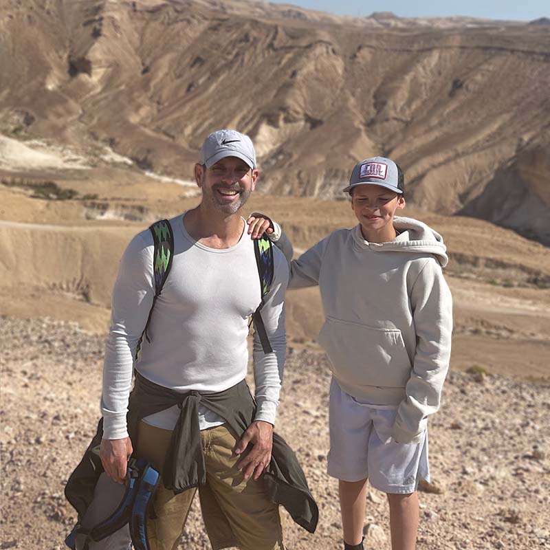 Jeff and son in Israel